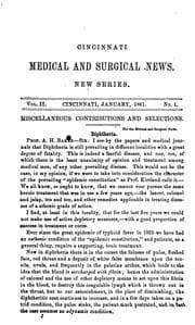 Tapa de The Cincinnati Medical and Surgical News