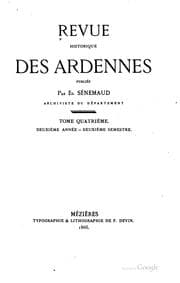 Tapa de Revue historiques des Ardennes