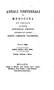 Tapa de Annali universali di medicina