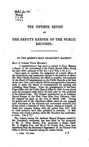 Tapa de Annual Report of the Deputy Keeper of the Public Records