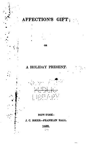 Tapa de Affection's Gift, Or a Holiday Present
