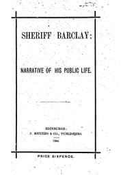 Tapa de Sheriff Barclay. (From 'Perthshire advertiser').