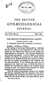Tapa de The British Gynaecological Journal