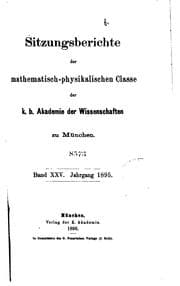 Tapa de Sitzungsberichte der mathematisch-physikalischen classe der k.b. akademie der wissenschaften zu ...