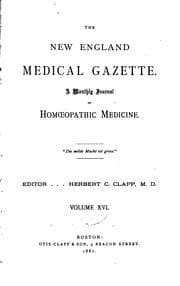Tapa de New England Medical Gazette