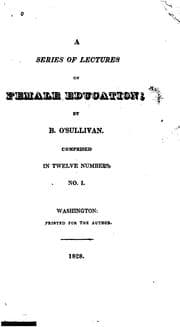 Tapa de A Series of Lectures on Female Education Comprised in Twelve Numbers