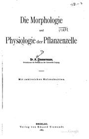 Tapa de Die Morphologie und Physiologie der Pflanzenzelle