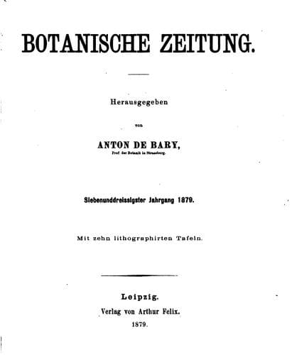 Tapa de Botanische Zeitung