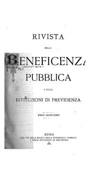 Tapa de Rivista della Beneficenza Publica del Istituzioni di Previdenzia ...