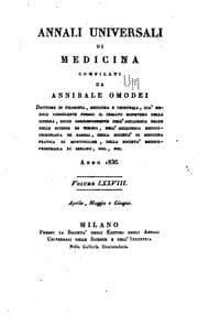 Tapa de Annali universali di medicina