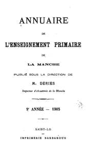 Tapa de Annnuaire de l'enseignement primaire de la manche