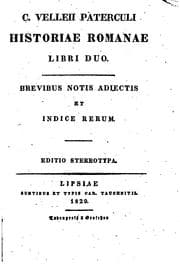 Tapa de C. Velleii Paterculi Historiae Romanae libri duo, notis adiectis. Ed. stereotypa