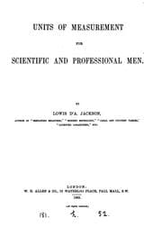 Tapa de Units of measurement for scientific and professional men