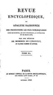 Tapa de Revue encyclopédique [formerly Annales encyclopédiques].