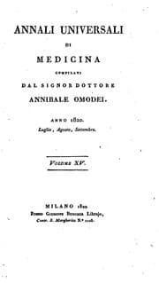 Tapa de Annali universali di medicina