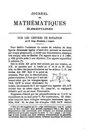 Tapa de Journal de mathématiques élémentaires [et spéciales].