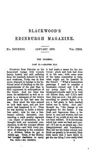 Tapa de The Edinburgh monthly magazine [afterw.] Blackwood's Edinburgh magazine ...