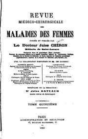 Tapa de Revue médico-chirurgicale des maladies des femmes