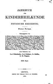 Tapa de Jahrbuch für Kinderheilkunde und physische Erziehung