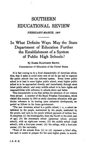 Tapa de Southern Educational Review