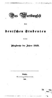 Tapa de Das Wartburgfest der deutschen Studenten in der Pfingstwoche des Jahres 1848