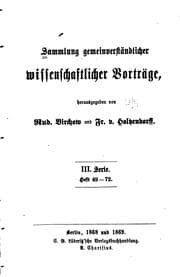 Tapa de Sammlung gemeinverständlicher wissenschaftlicher Vorträge