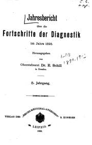 Tapa de Jahresbericht ueber die Fortischritte der Diagnostik