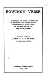 Tapa de Bowdoin Verse: A Collection of Poems Contributed by Students and Alumni to the Undergraduate ...