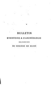 Tapa de Bulletin d'histoire, de littérature & art religieux du Diocese de Dijon