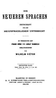 Tapa de Die neueren Sprachen