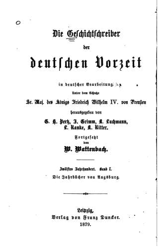 Tapa de Die Jahrbücher von Augsburg