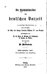 Tapa de Die Jahrbücher von Augsburg