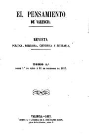 Tapa de El pensamiento de Valencia: Revista politica, religiosa, científica