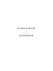 Tapa de Kirkpatrick of Closeburn (memoir).