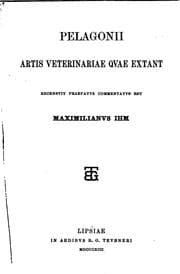 Tapa de Artis veterinariae quae extant recensuit