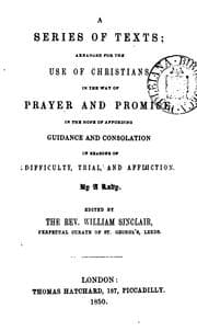 Tapa de A series of texts arranged for the use of Christians in the way of prayer and promise, by a lady ...