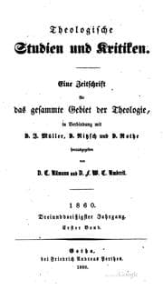 Tapa de Theologische Studien und Kritiken, in Verbindung mit D. Gieseler, D. Lücke ...