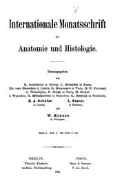 Tapa de Internationale Monatsschrift für Anatomie und Histologie