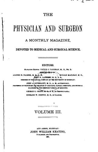 Tapa de Physician and Surgeon