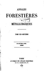 Tapa de Annales forestières