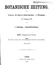 Tapa de Botanische Zeitung