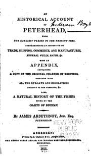 Tapa de An Historical Account of Peterhead, from the Earliest Period to the Present ...