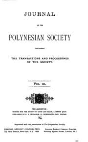 Tapa de Journal of the Polynesian Society