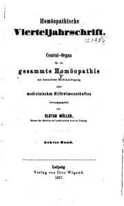 Tapa de Homöopathische Vierteljahrschrift