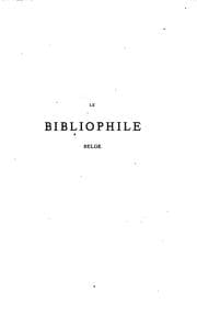 Tapa de La bulletin du bibliophile Belge