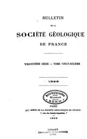 Tapa de Bulletin / Societe geologique de France