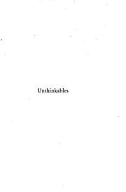 Tapa de Unthinkables