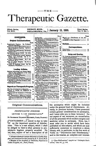 Tapa de Therapeutic Gazette
