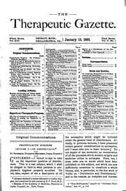 Tapa de Therapeutic Gazette