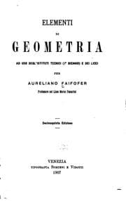 Tapa de Elementi di geometria ad uso degl' instituti tecnici (10biennio) e dei licei